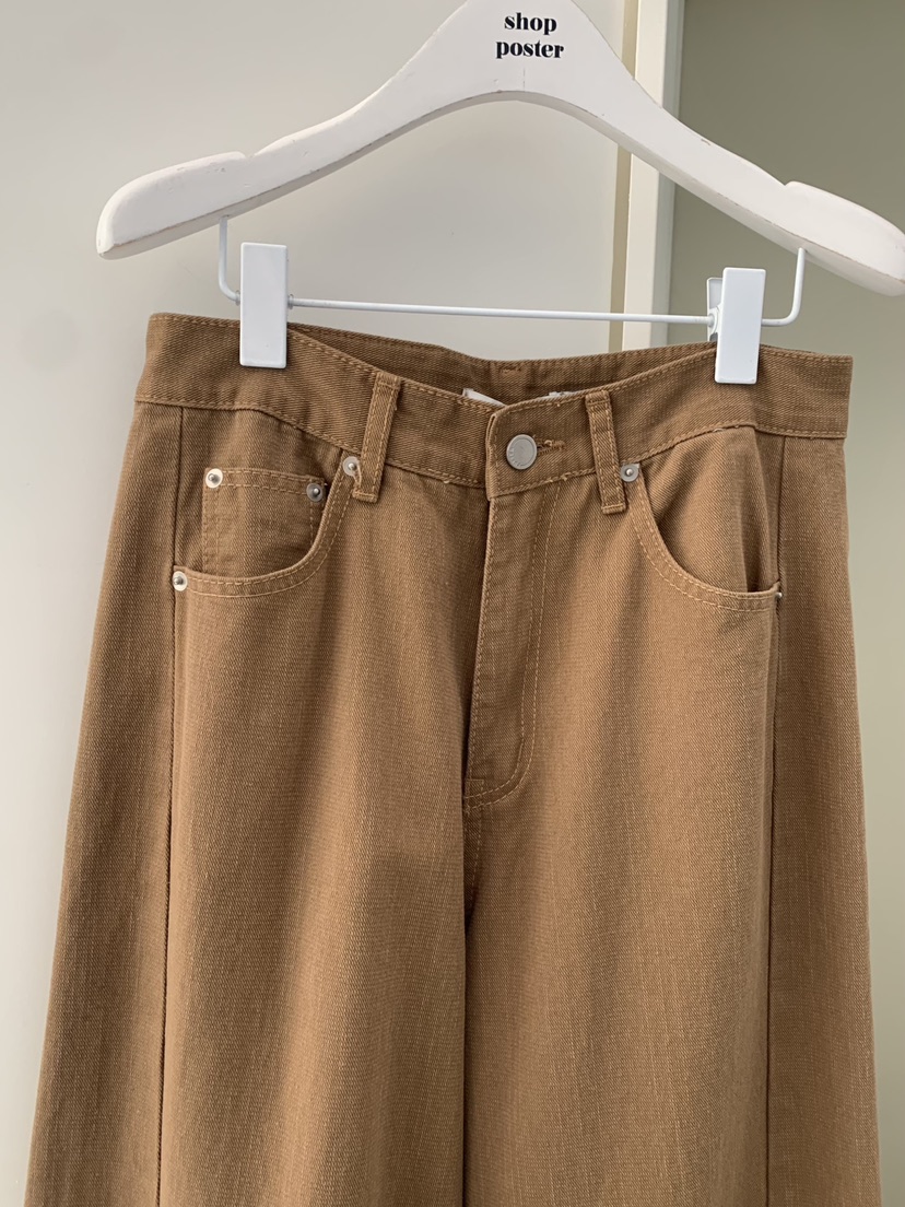 SHOP POSTER韓國代購㊣女裝新品推薦時尚熱賣真品牛仔褲駝色SHOP_POSTER牛仔褲