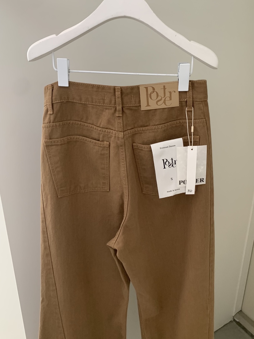 SHOP POSTER韓國代購㊣女裝新品推薦時尚熱賣真品牛仔褲駝色SHOP_POSTER牛仔褲
