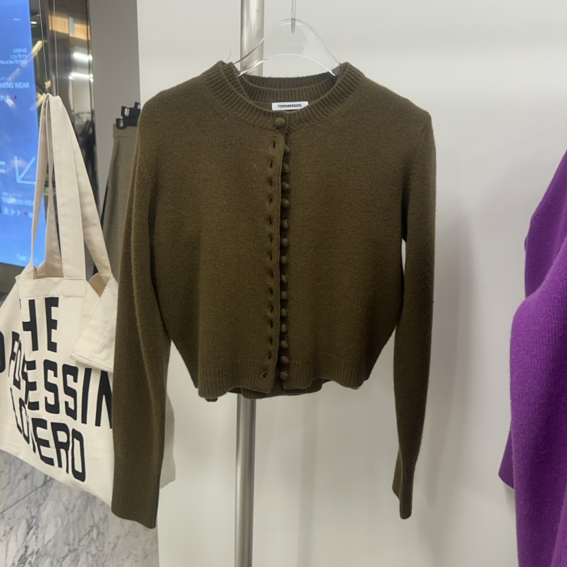 TOPDRESSING韓國直郵㊣女士新款真品25秋冬職業熱賣針織衫開衫TOPDRESSING針織衫圖色3