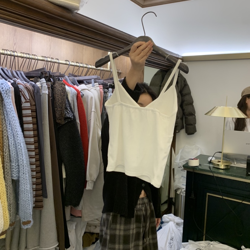 VIRKIN東大門㊣實拍女裝新品人氣休閑職業時尚推薦吊帶背心VIRKIN吊帶/背心