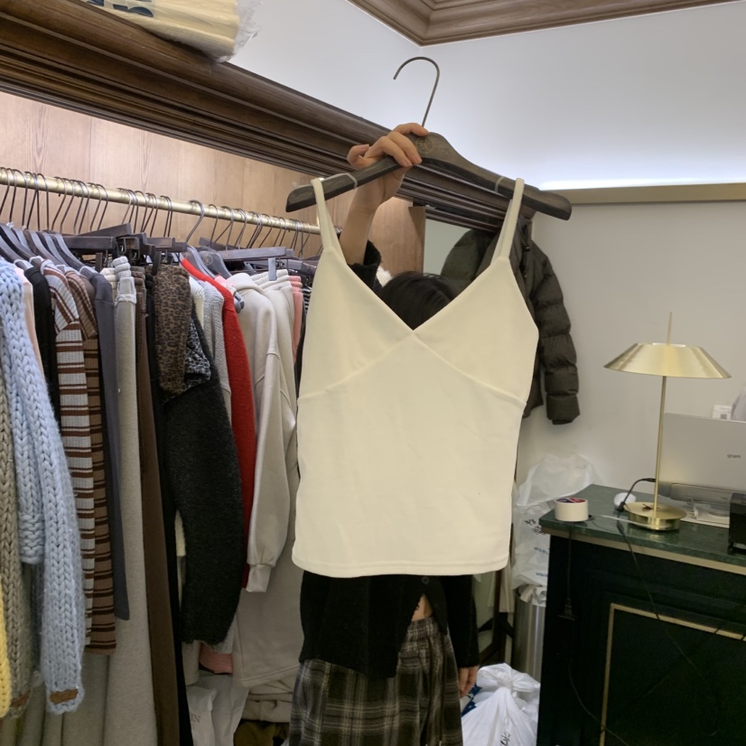 VIRKIN東大門㊣實拍女裝新品人氣休閑職業時尚推薦吊帶背心VIRKIN吊帶/背心圖色1