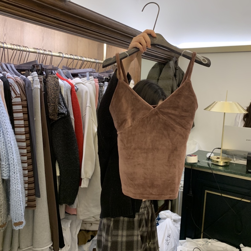 VIRKIN東大門㊣實拍女裝新品人氣休閑職業時尚推薦吊帶背心VIRKIN吊帶/背心圖色2