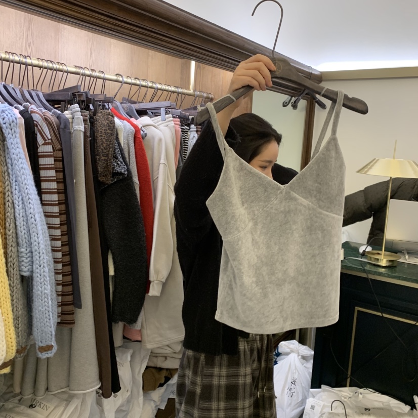 VIRKIN東大門㊣實拍女裝新品人氣休閑職業時尚推薦吊帶背心VIRKIN吊帶/背心圖色3