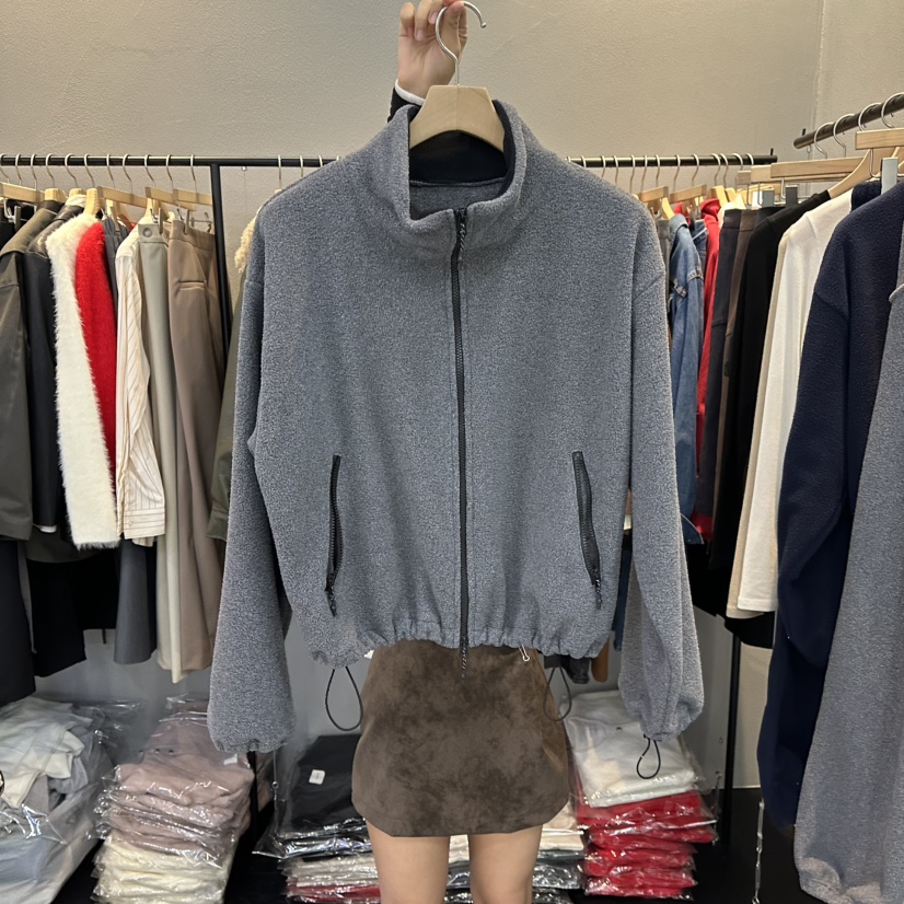 FLAMME TOIT東大門㊣直郵女士新款休閑25秋冬推薦夾克拉鏈FLAMME TOIT夾克圖色2