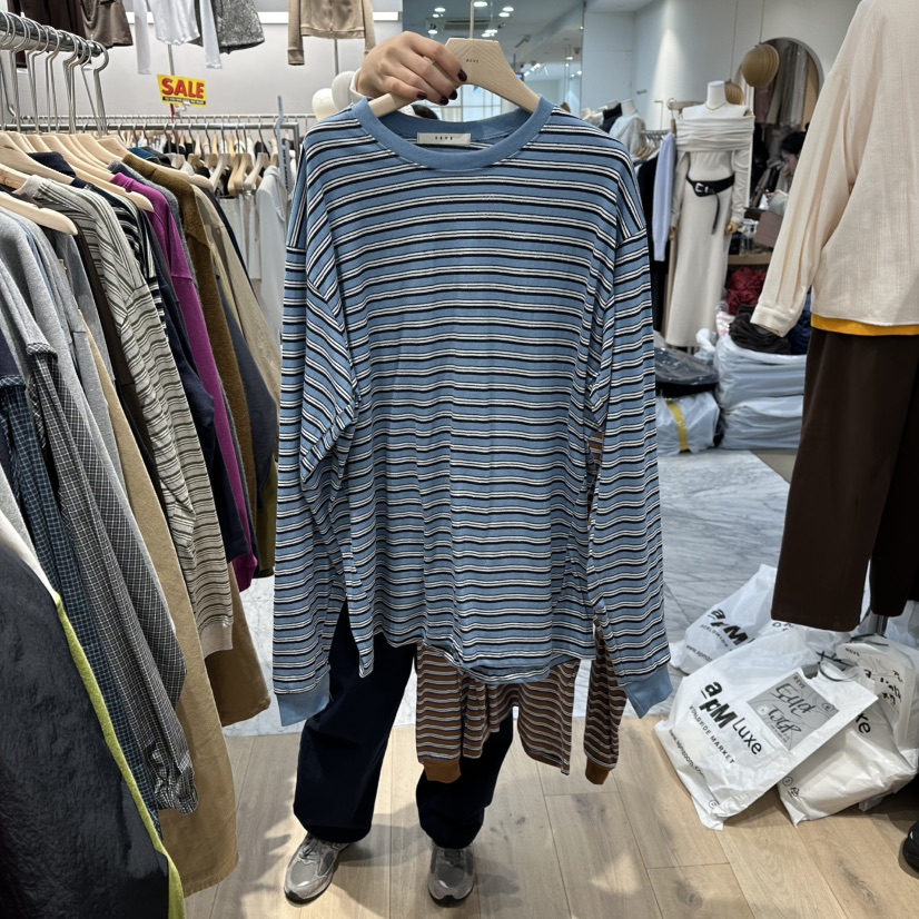 REVE-L東大門㊣實拍女士新款熱賣職業推薦時尚25秋冬長袖T恤REVE-L長袖T恤圖色2