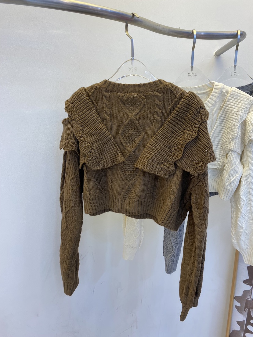 BLACK BIJOU東大門㊣直郵女裝新品休閑時尚人氣真品針織衫BLACK BIJOU針織衫