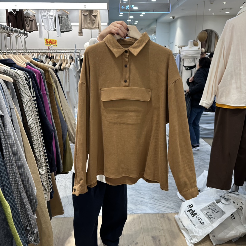 REVE-L東大門㊣實拍女裝新款熱賣真品人氣衛衣不含內搭口袋REVE-L衛衣圖色2