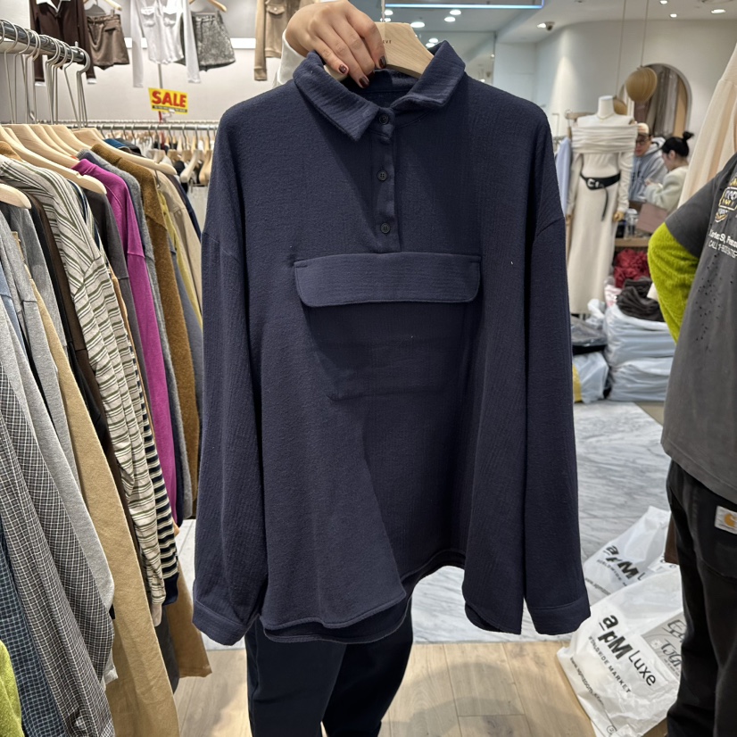 REVE-L東大門㊣實拍女裝新款熱賣真品人氣衛衣不含內搭口袋REVE-L衛衣圖色3