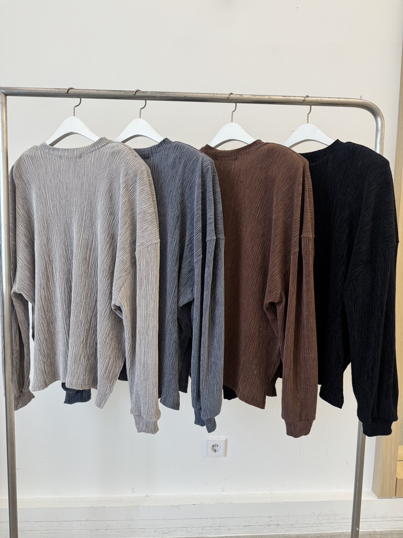 SOMETHING-L/FANCY東大門㊣代購女士新品人氣長袖T恤天鵝絨SOMETHING-L/FANCY長袖T恤