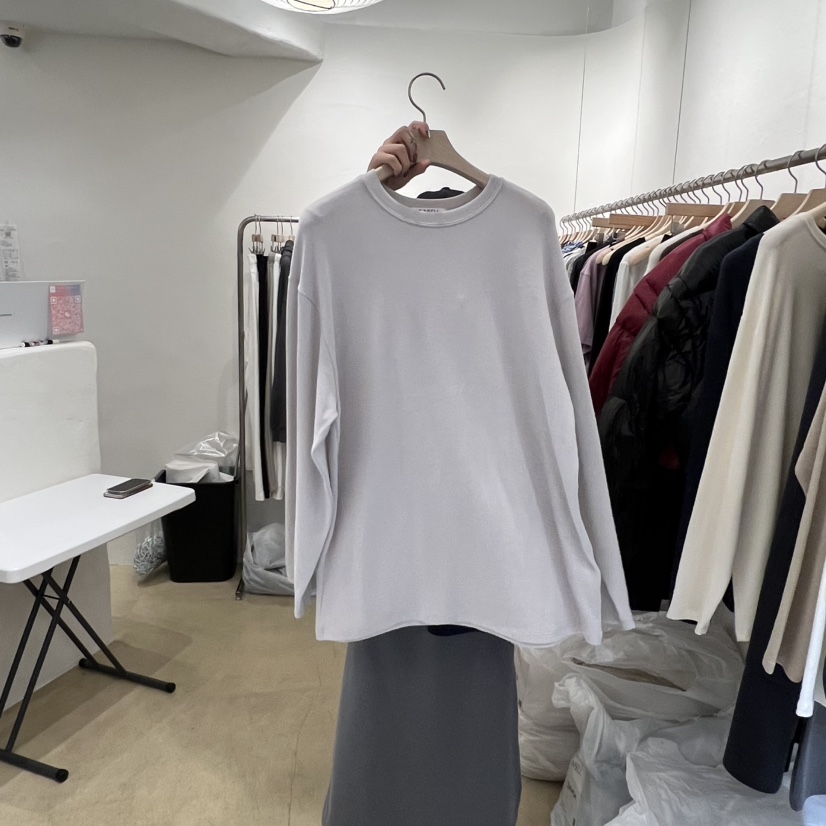 MUNSELL韓國代購㊣女裝新款職業真品25秋冬人氣休閑長袖T恤MUNSELL長袖T恤圖色2