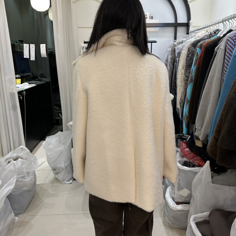 EGG IS東大門㊣直郵女士新款人氣25秋冬熱賣推薦中長款大衣EGG IS中長款大衣