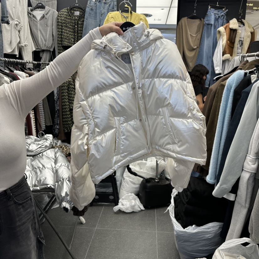 A-DEL東大門㊣實拍女裝新品推薦真品時尚短款羽絨服可拆卸A-DEL短款羽絨服圖色1