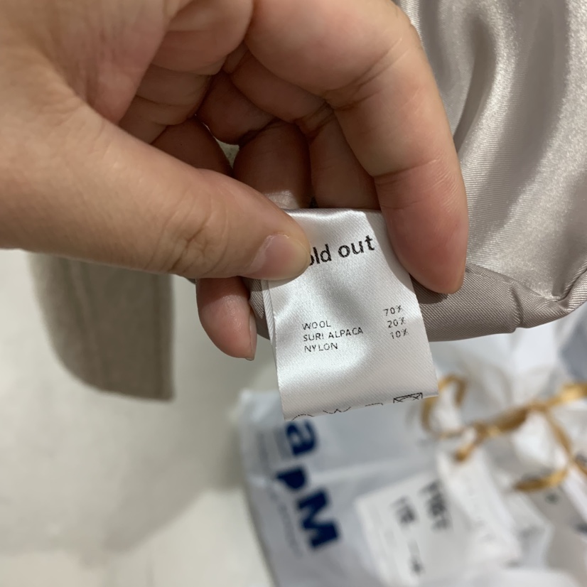 SOLD OUT韓國代購㊣女士新款推薦職業25秋冬中長款大衣羊駝毛SOLD OUT中長款大衣