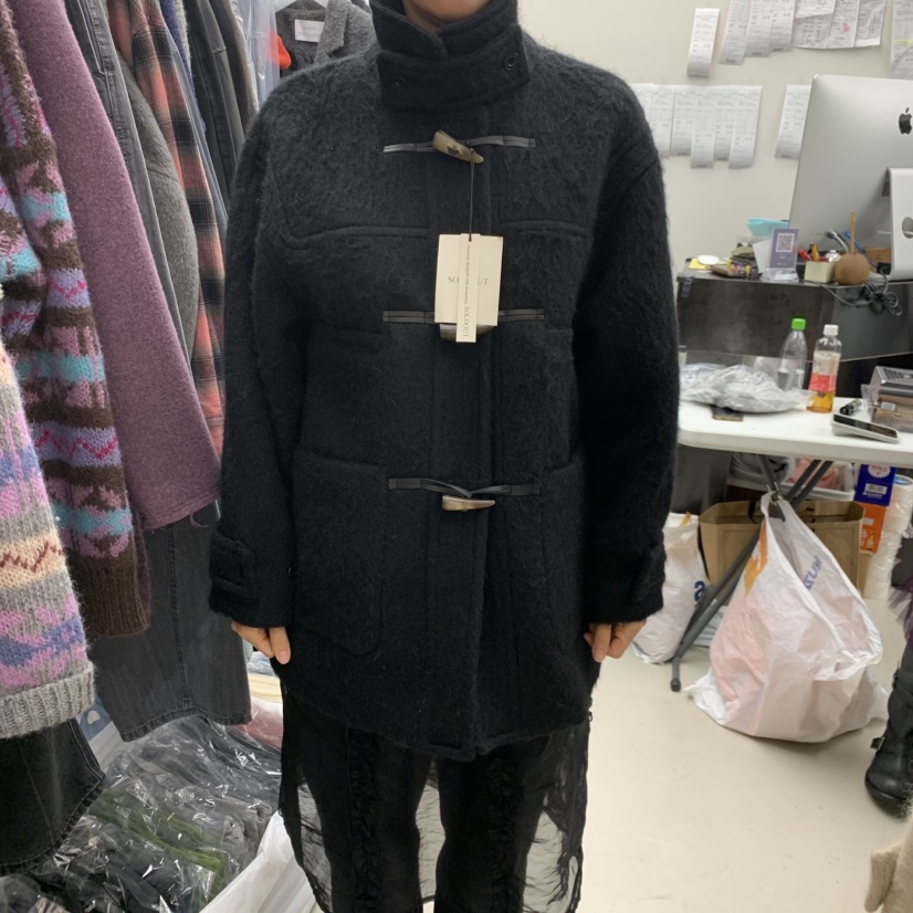 SOLD OUT韓國代購㊣女士新款推薦職業25秋冬中長款大衣羊駝毛SOLD OUT中長款大衣圖色3