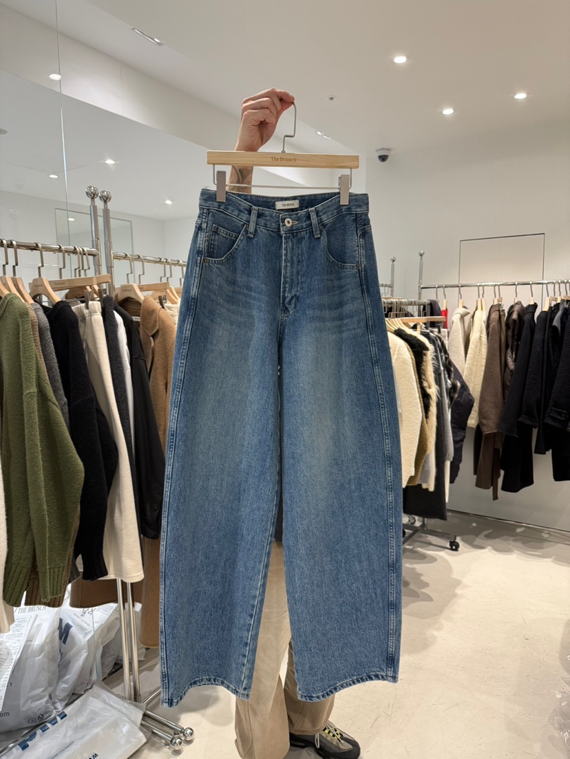 THE BRUNCH東大門㊣實拍女士新品人氣25秋冬熱賣時尚牛仔褲THE BRUNCH牛仔褲圖色1