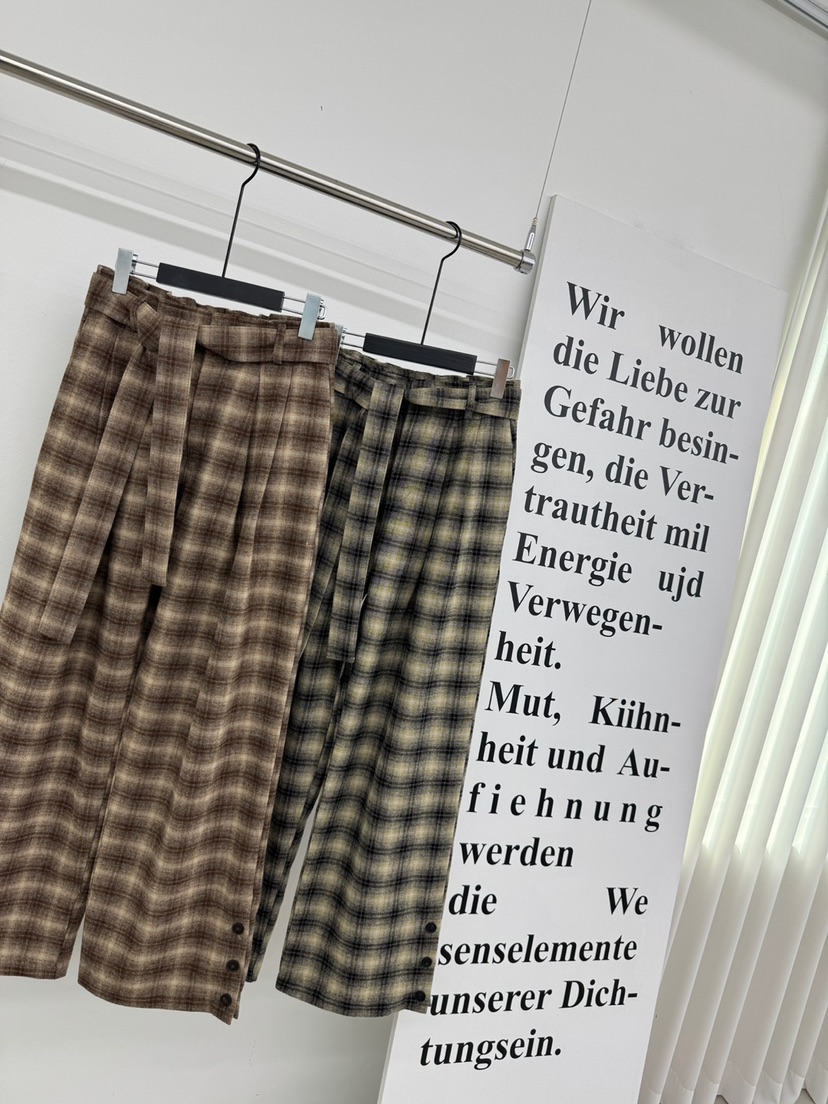 RED-A東大門㊣代購女裝新款時尚真品熱賣職業休閑褲格紋紐扣RED-A休閑褲