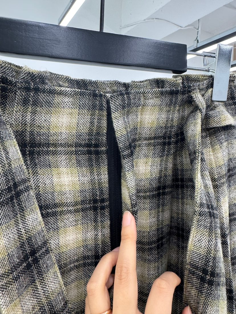 RED-A東大門㊣代購女裝新款時尚真品熱賣職業休閑褲格紋紐扣RED-A休閑褲