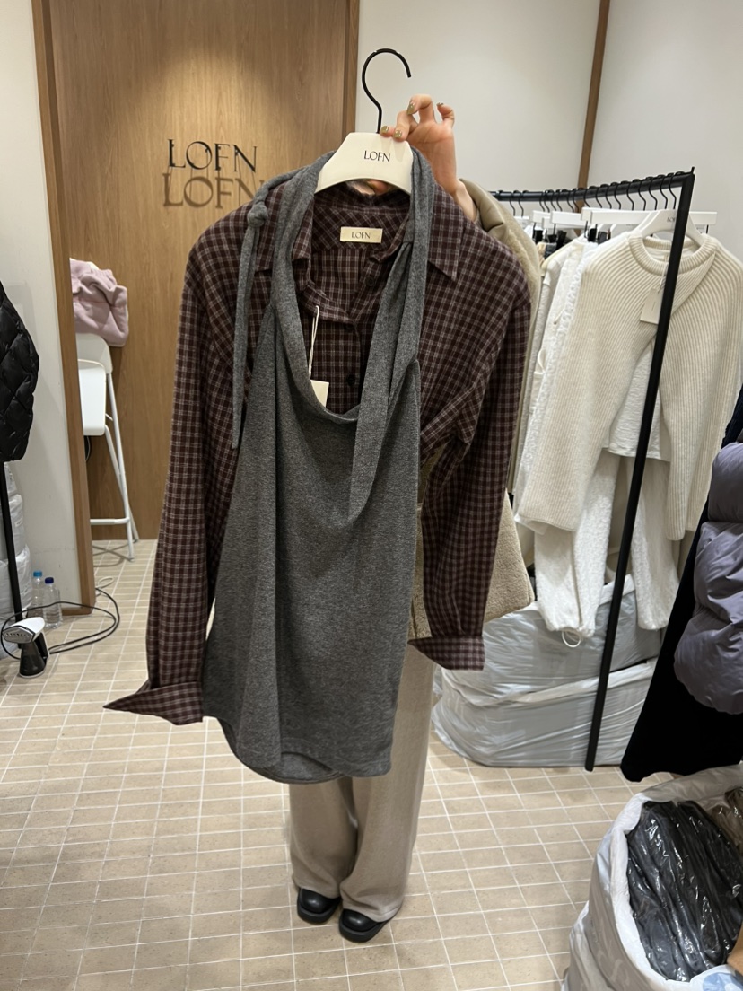LOFN韓國直郵㊣女士新品推薦時尚25秋冬職業吊帶背心不含內搭LOFN吊帶/背心圖色4