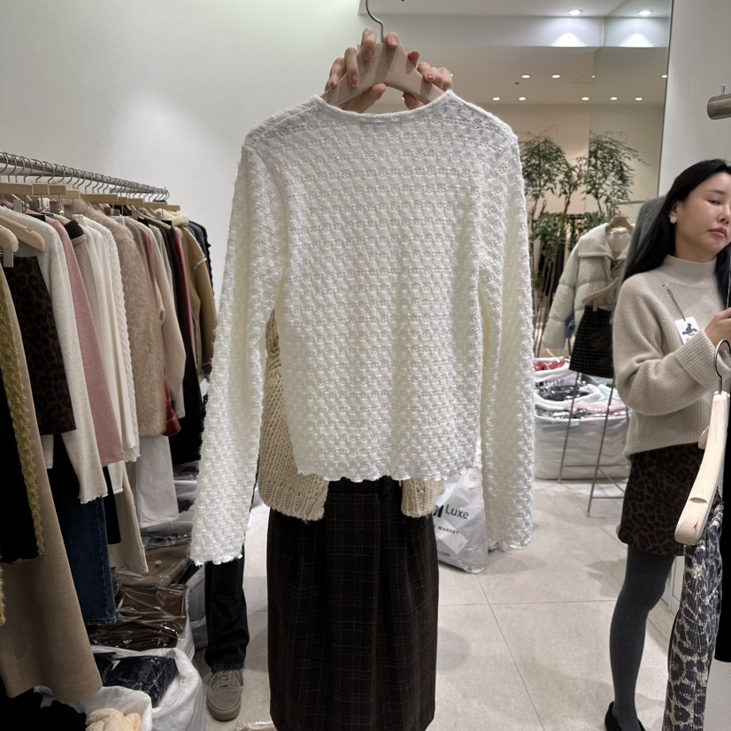 GRACIA韓國直郵㊣女裝新品熱賣人氣休閑針織衫羊毛蕾絲開衫GRACIA針織衫