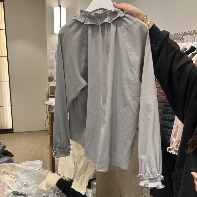 VENIR-a韓國代購㊣女裝新款真品人氣職業熱賣25秋冬襯衫蕾絲衫VENIR-a襯衫/蕾絲衫