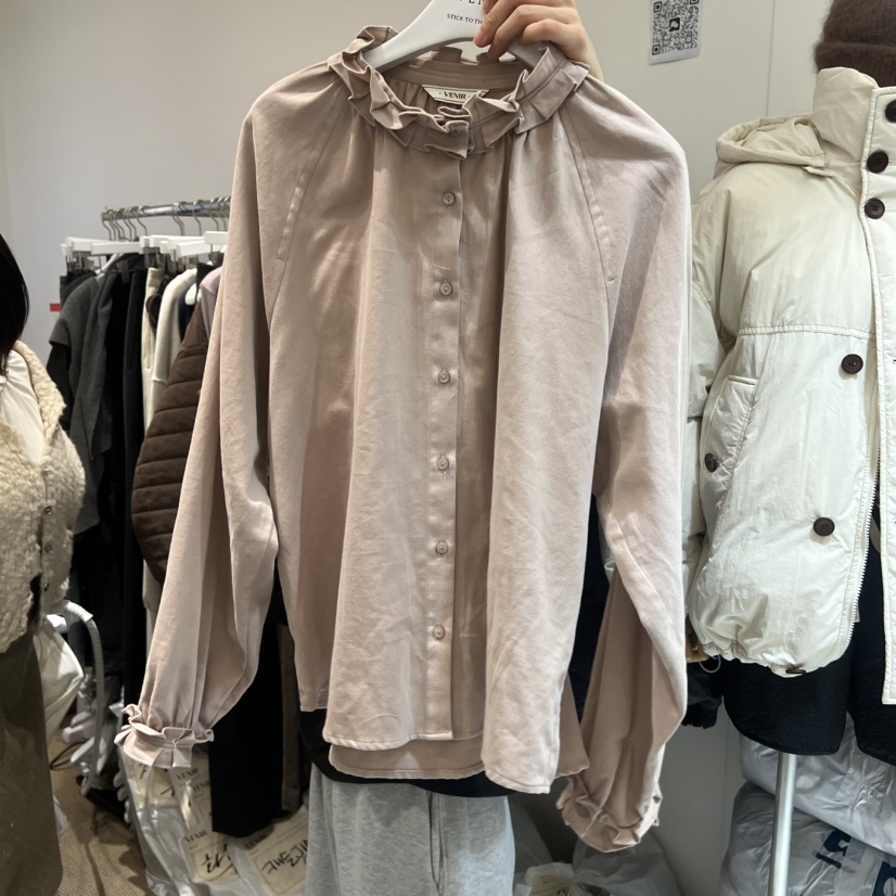 VENIR-a韓國代購㊣女裝新款真品人氣職業熱賣25秋冬襯衫蕾絲衫VENIR-a襯衫/蕾絲衫圖色2