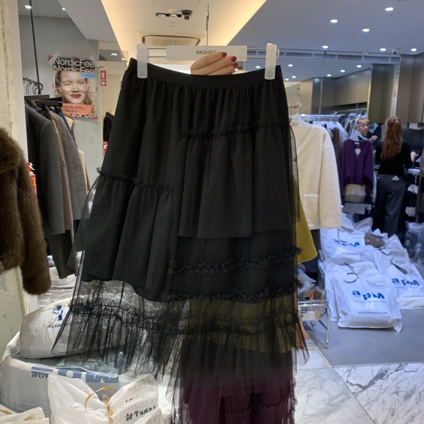 SOLD OUT韓國直郵㊣女士新品熱賣推薦25秋冬休閑半身裙中短裙SOLD OUT半身裙/中短裙圖色1