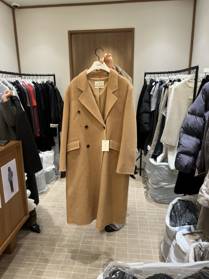 LOFN東大門㊣直郵女裝新款熱賣真品人氣休閑中長款大衣狐貍LOFN中長款大衣圖色1