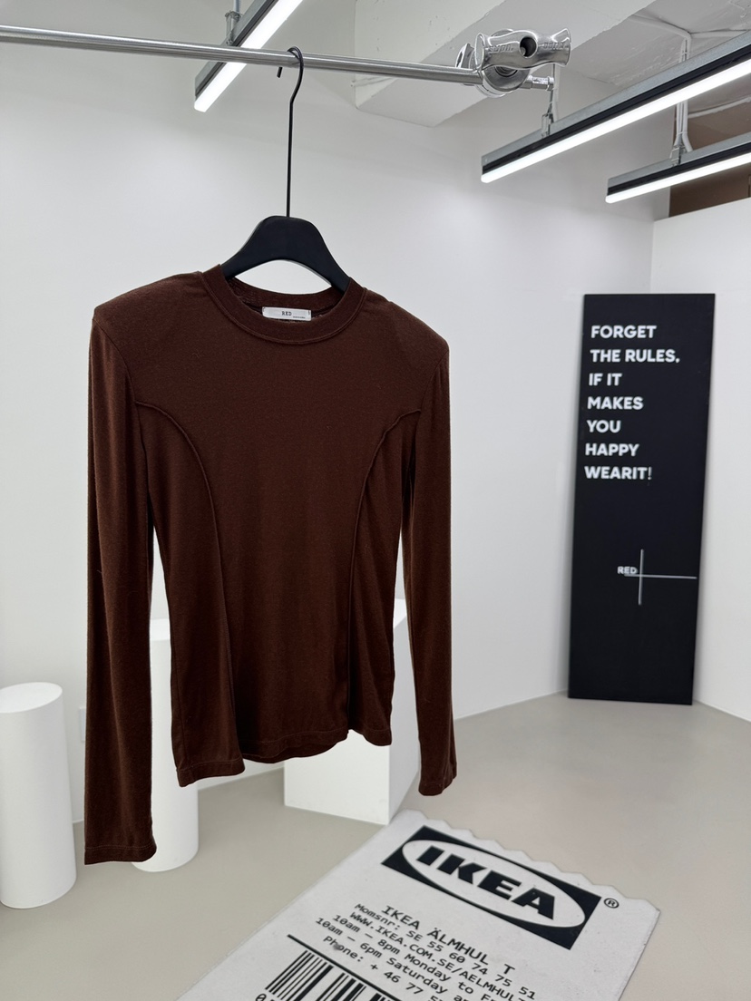 RED-A韓國直郵㊣女士新品時尚人氣熱賣職業休閑真品長袖T恤RED-A長袖T恤圖色3