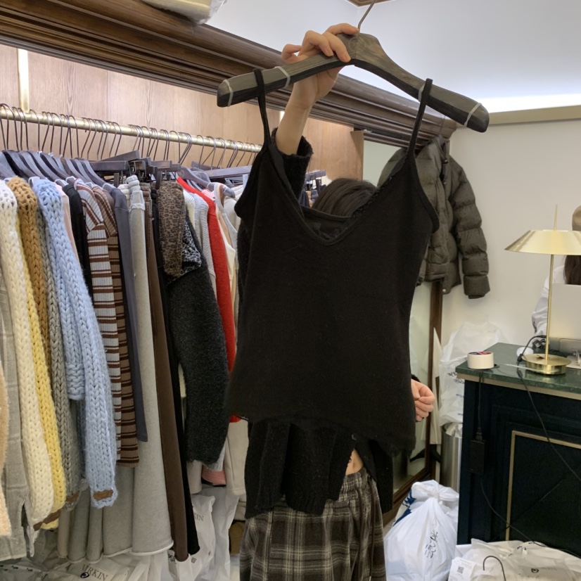 VIRKIN韓國直郵㊣女士新品25秋冬熱賣真品人氣職業吊帶背心VIRKIN吊帶/背心圖色3