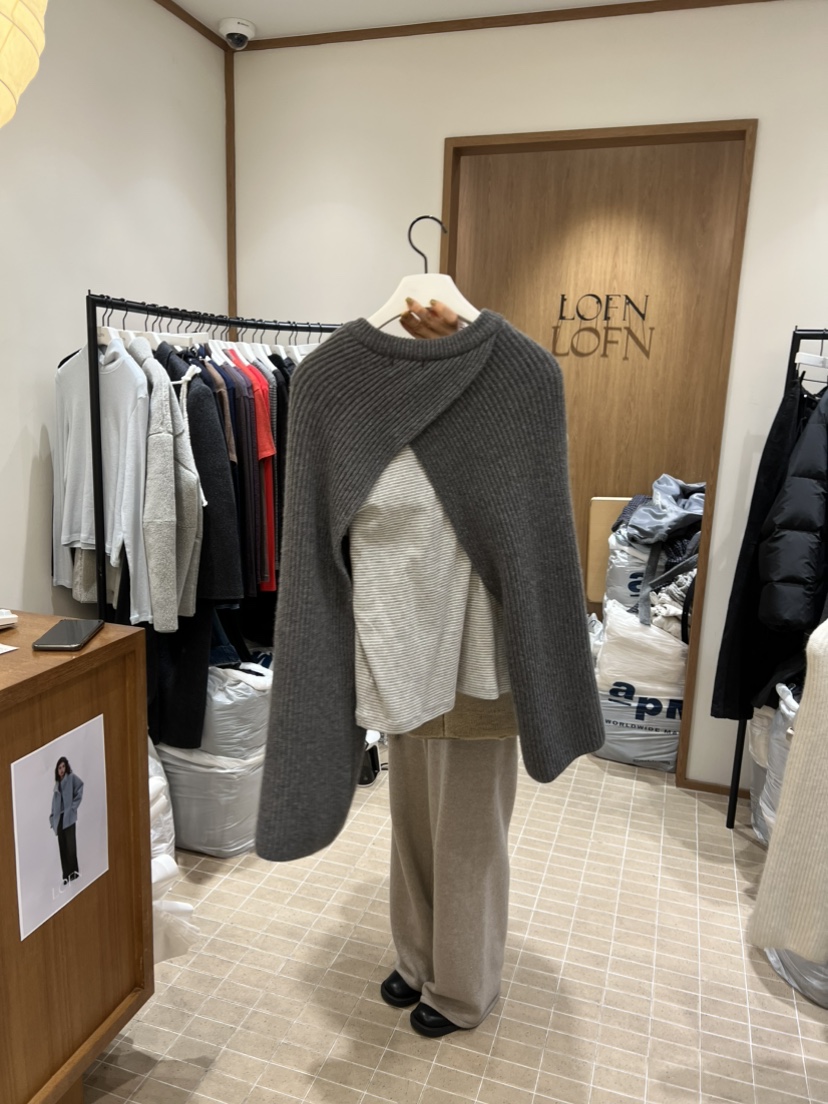 LOFN韓國直郵㊣女士新款25秋冬時尚推薦熱賣人氣職業針織衫LOFN針織衫