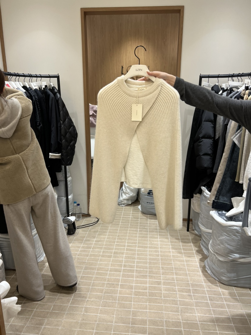 LOFN韓國直郵㊣女士新款25秋冬時尚推薦熱賣人氣職業針織衫LOFN針織衫圖色2