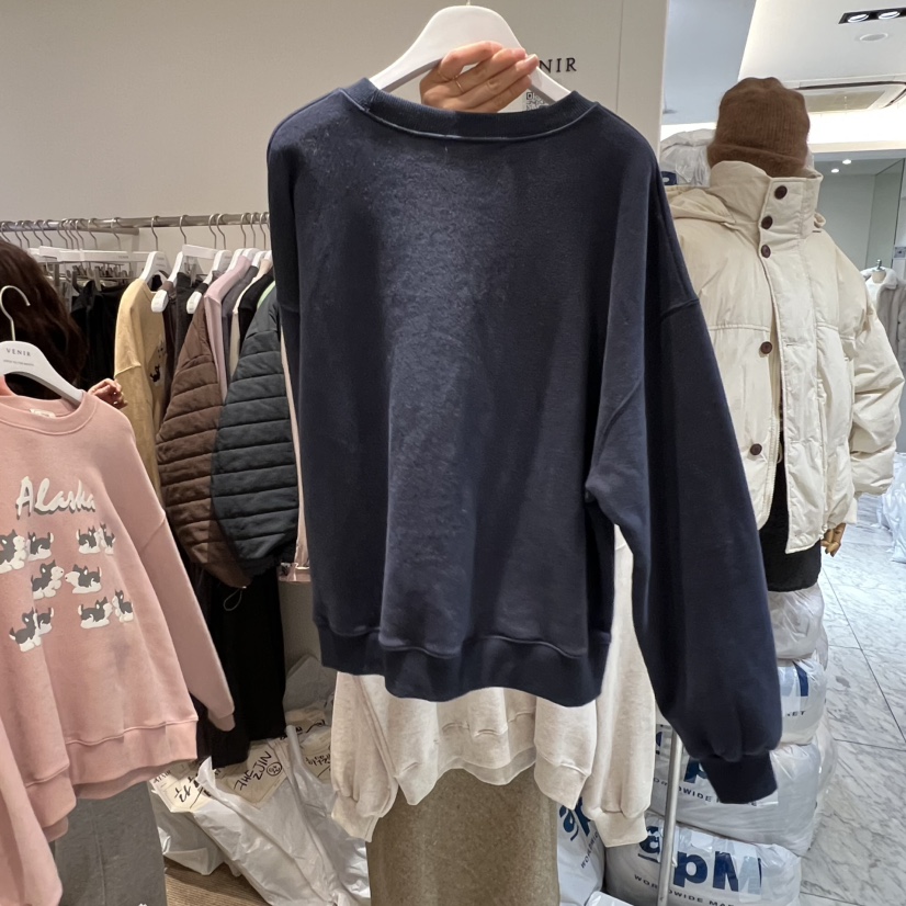 VENIR-a東大門㊣代購女裝新款時尚25秋冬熱賣人氣衛衣加絨VENIR-a衛衣