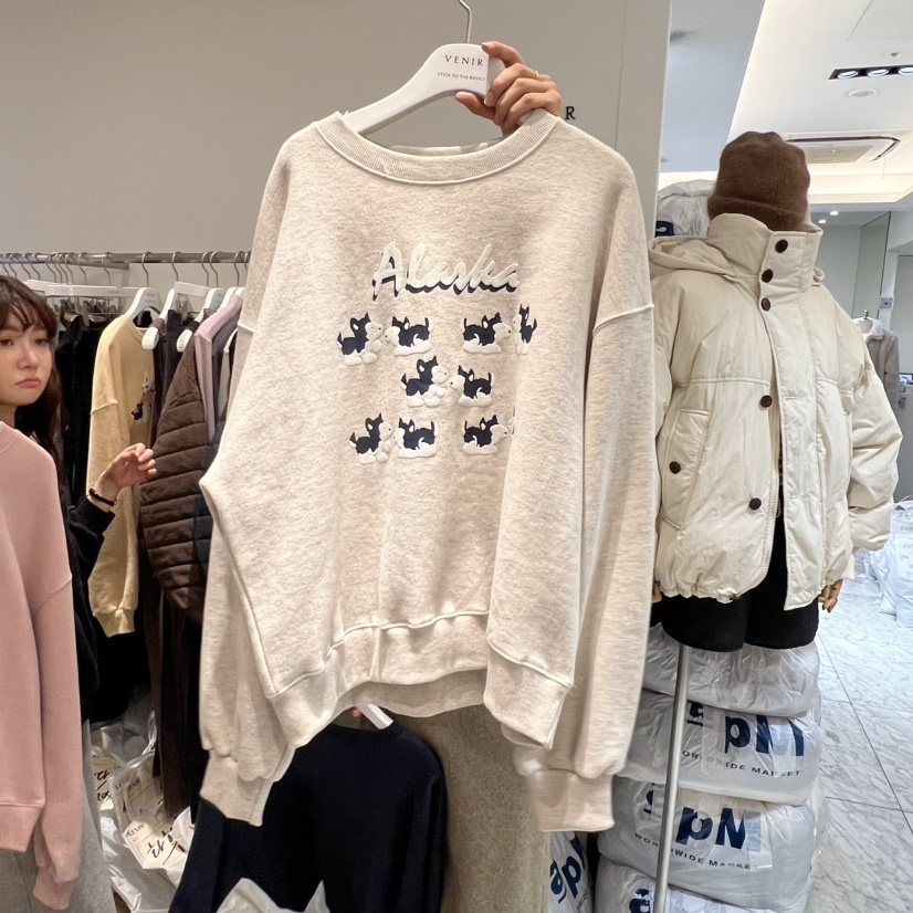 VENIR-a東大門㊣代購女裝新款時尚25秋冬熱賣人氣衛衣加絨VENIR-a衛衣圖色3