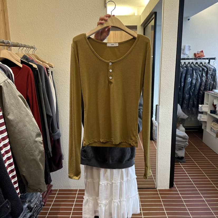 CHOI-L東大門㊣代購女士新款休閑熱賣推薦真品長袖T恤柔軟CHOI長袖T恤圖色2