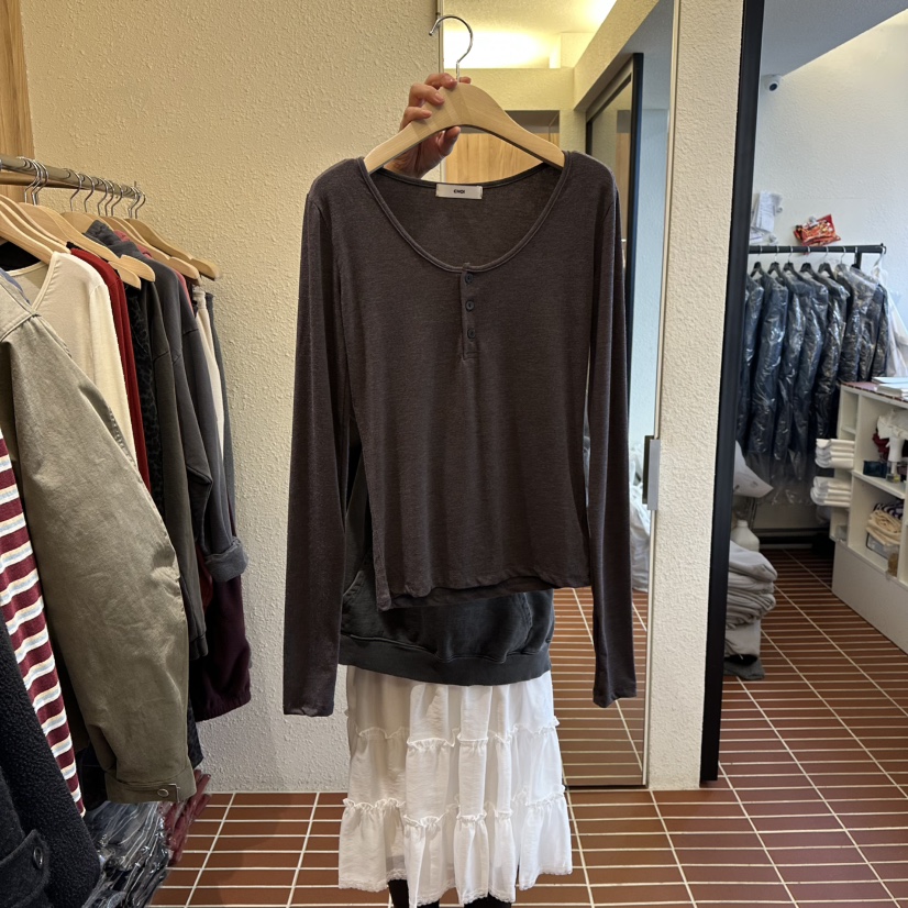 CHOI-L東大門㊣代購女士新款休閑熱賣推薦真品長袖T恤柔軟CHOI長袖T恤圖色4