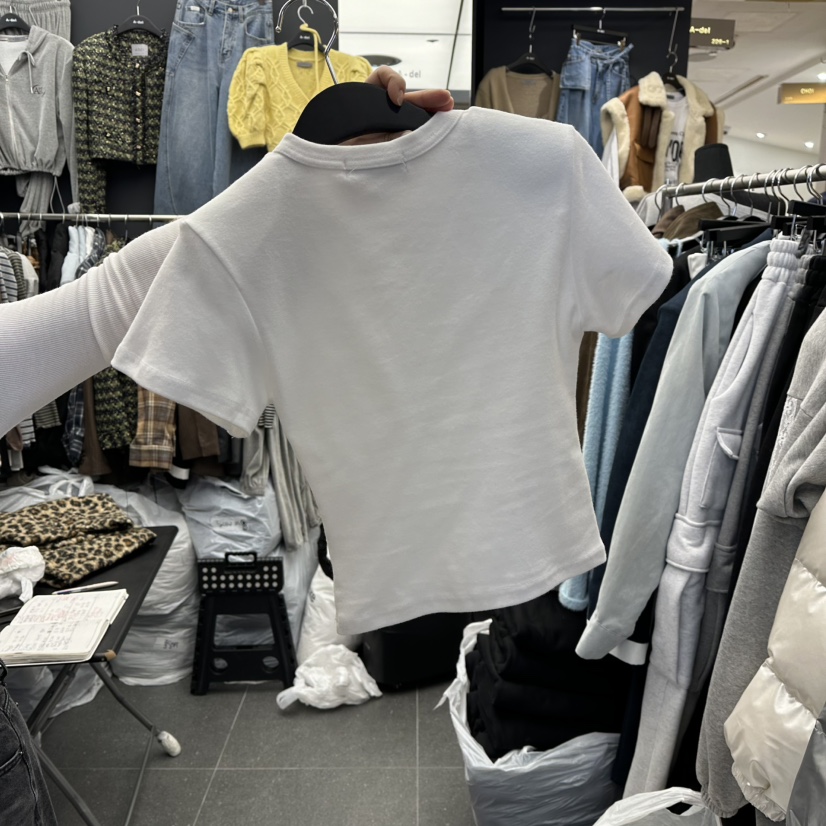 A-DEL東大門㊣代購女裝新款職業人氣時尚25秋冬推薦T恤抓絨A-DELT恤