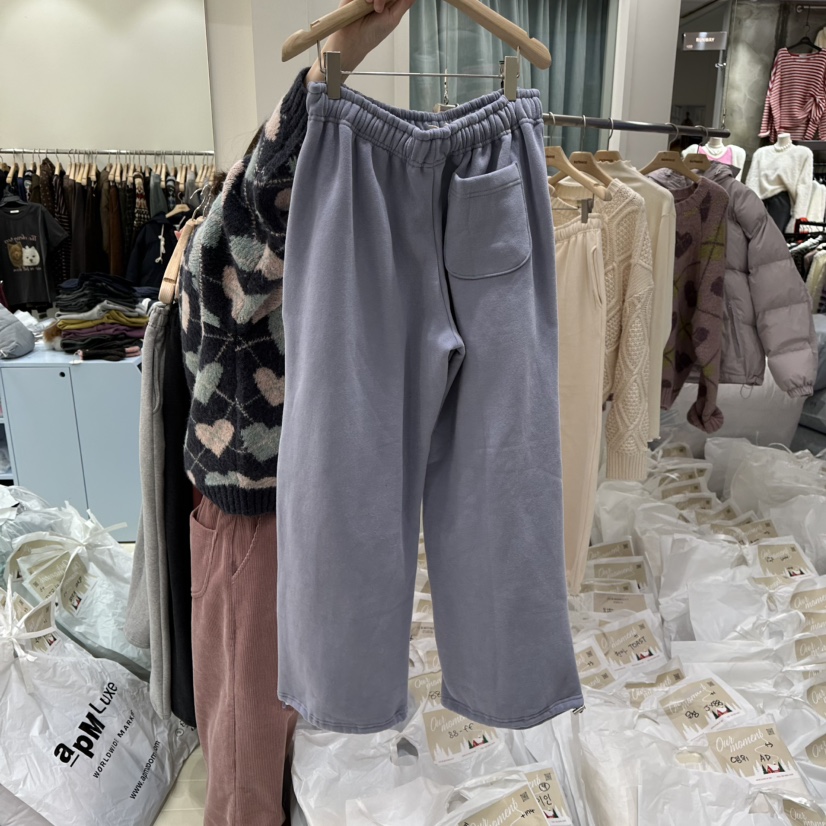 OURMOMENT韓國代購㊣女裝新品人氣推薦職業時尚25秋冬休閑褲加絨OURMOMENT休閑褲