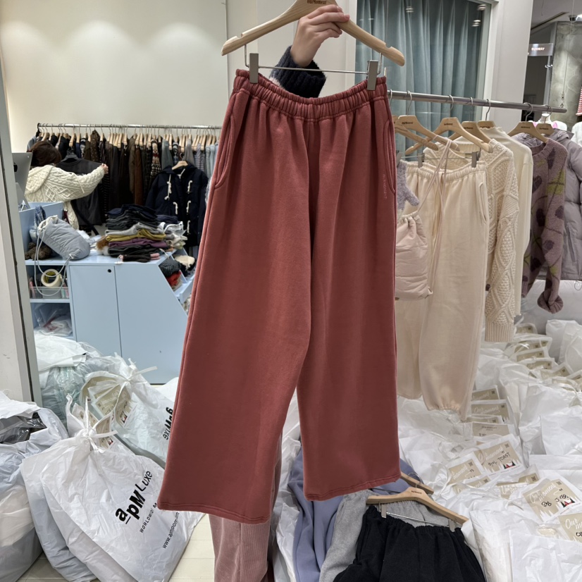 OURMOMENT韓國代購㊣女裝新品人氣推薦職業時尚25秋冬休閑褲加絨OURMOMENT休閑褲圖色3