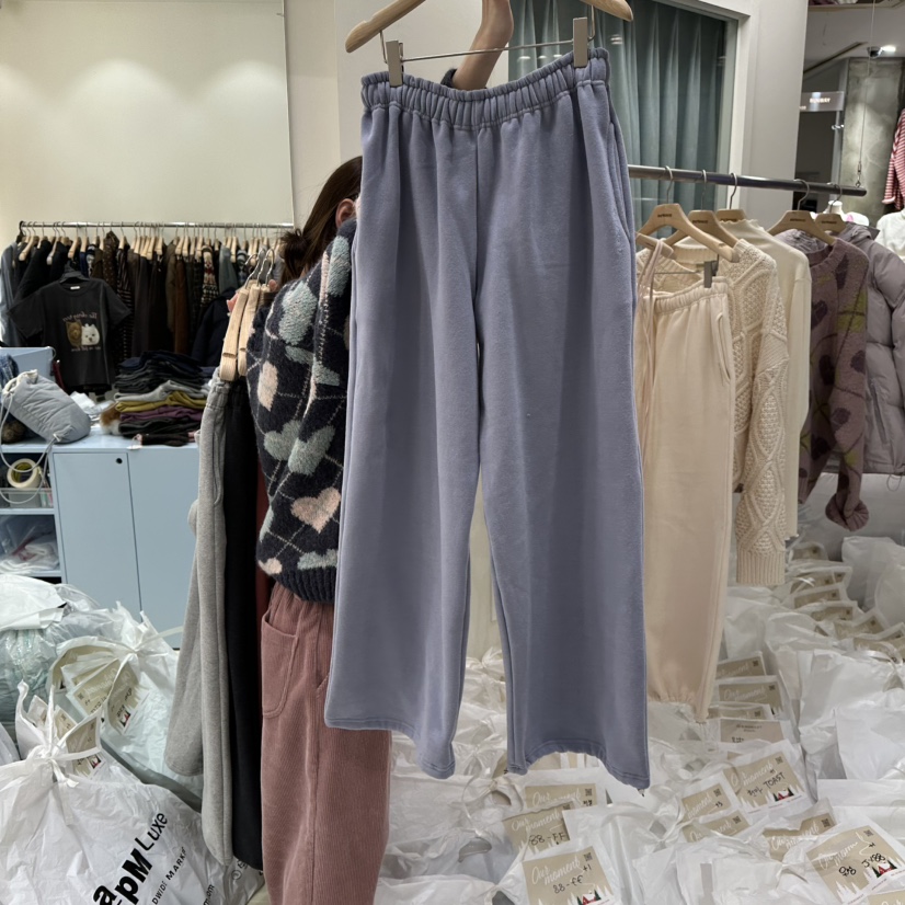 OURMOMENT韓國代購㊣女裝新品人氣推薦職業時尚25秋冬休閑褲加絨OURMOMENT休閑褲圖色4