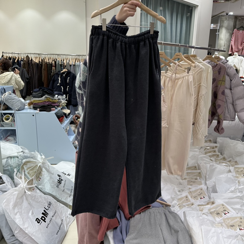 OURMOMENT韓國代購㊣女裝新品人氣推薦職業時尚25秋冬休閑褲加絨OURMOMENT休閑褲圖色5