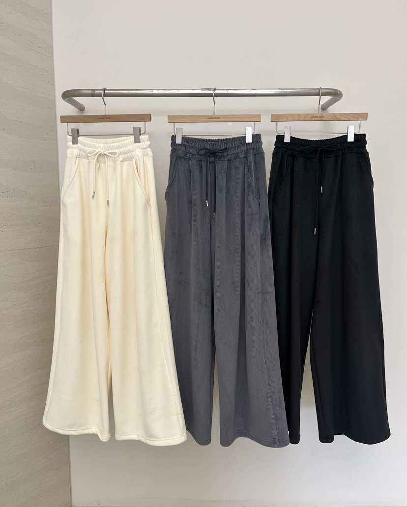 AMUSE SEOUL東大門㊣實拍女裝新品時尚休閑職業休閑褲加絨AMUSE SEOUL休閑褲