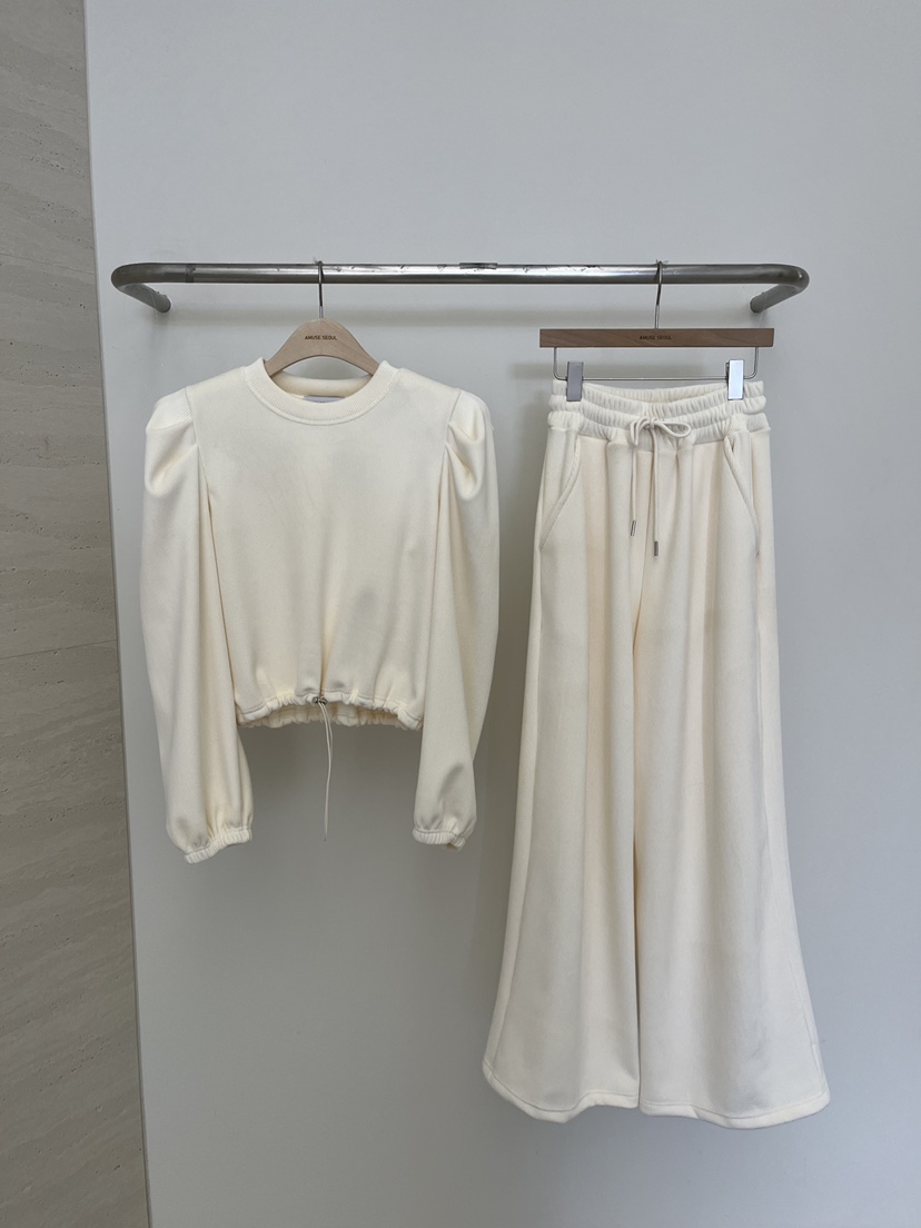 AMUSE SEOUL東大門㊣實拍女裝新品時尚休閑職業休閑褲加絨AMUSE SEOUL休閑褲