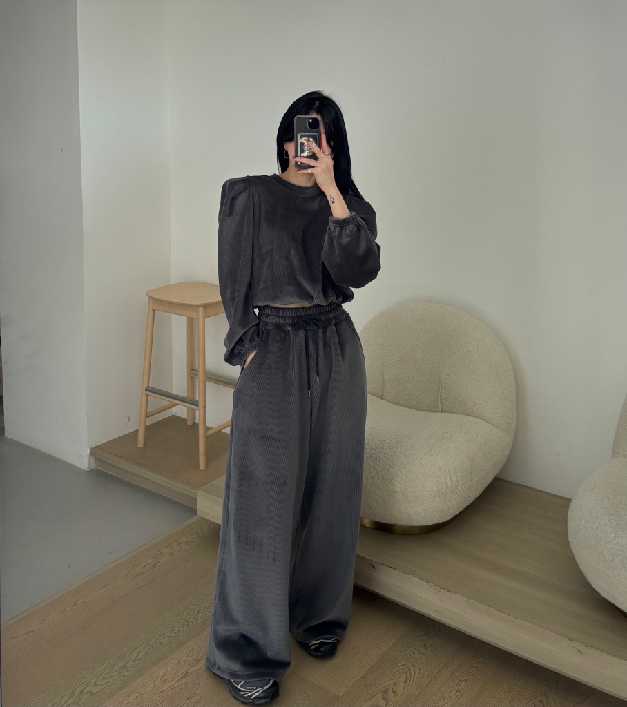 AMUSE SEOUL東大門㊣實拍女裝新品時尚休閑職業休閑褲加絨AMUSE SEOUL休閑褲