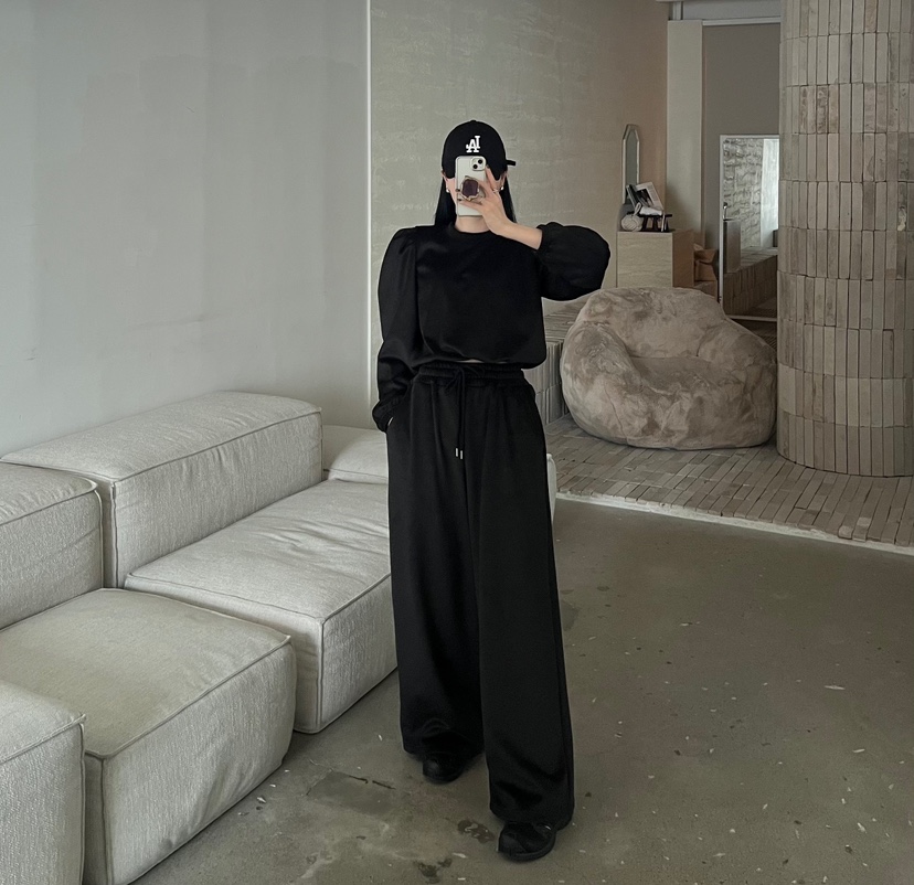 AMUSE SEOUL東大門㊣實拍女裝新品時尚休閑職業休閑褲加絨AMUSE SEOUL休閑褲