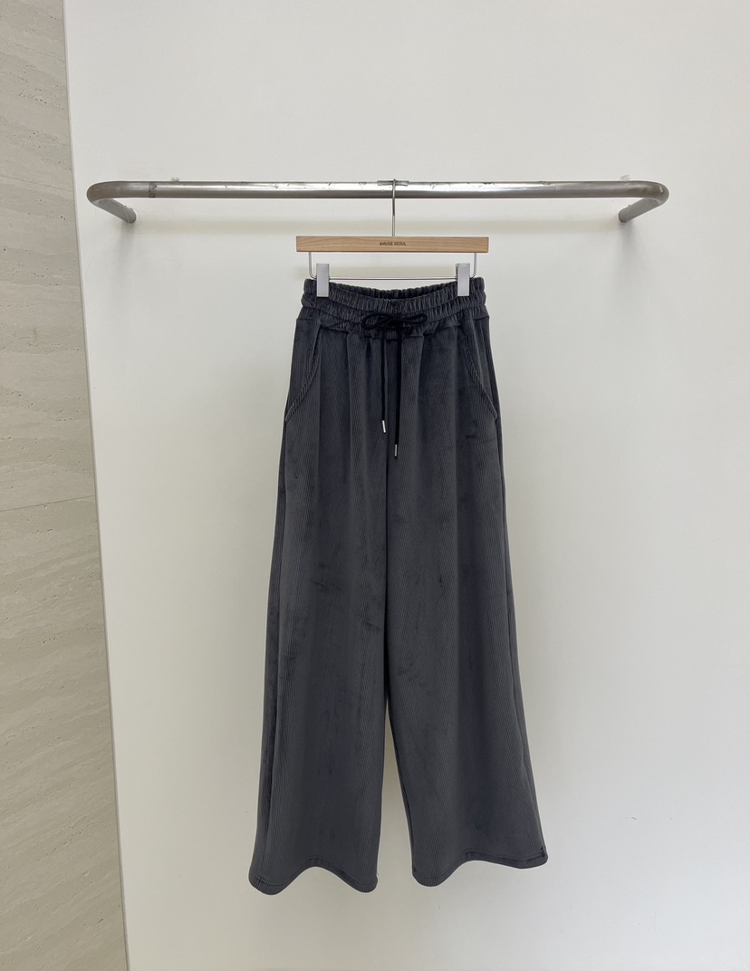 AMUSE SEOUL東大門㊣實拍女裝新品時尚休閑職業休閑褲加絨AMUSE SEOUL休閑褲圖色2