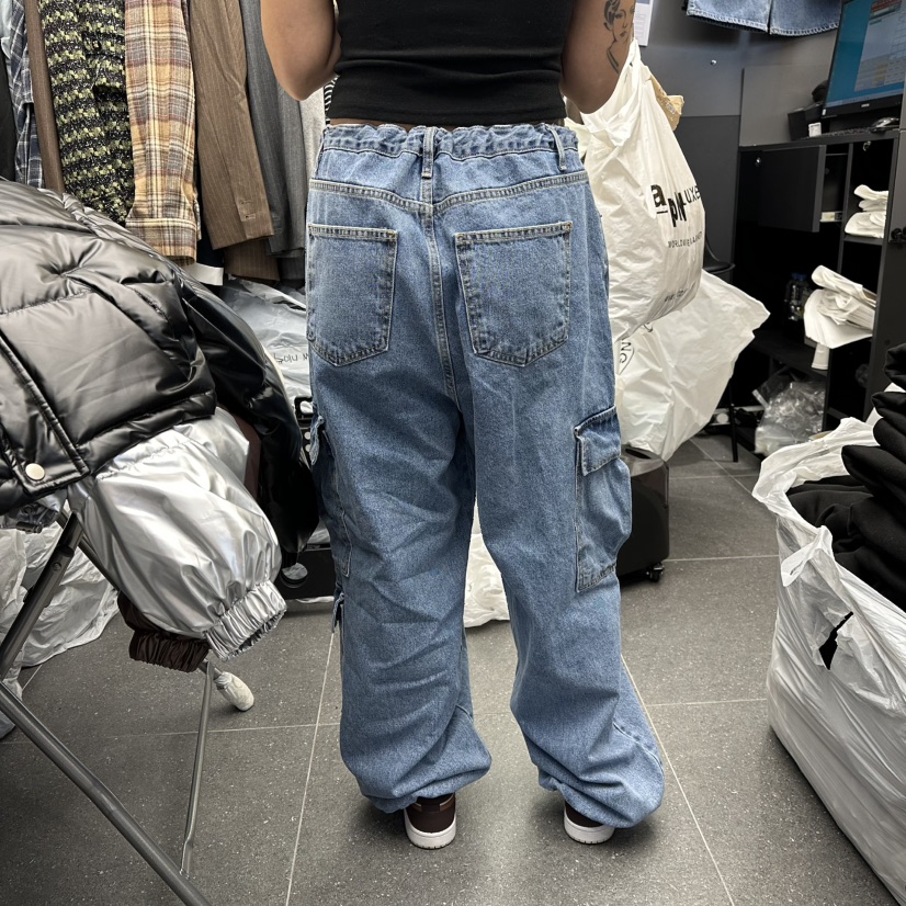 A-DEL韓國代購㊣女裝新款熱賣時尚人氣休閑25秋冬真品牛仔褲A-DEL牛仔褲