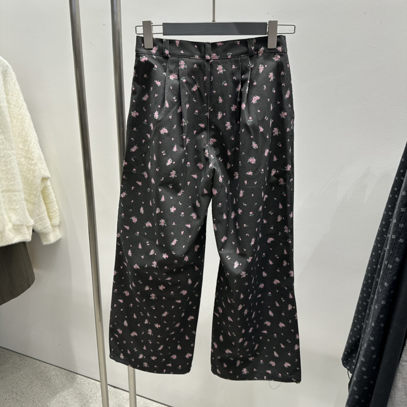 TARABY MOTION韓國代購㊣女士新款推薦真品25秋冬休閑褲花朵TARABY MOTION休閑褲