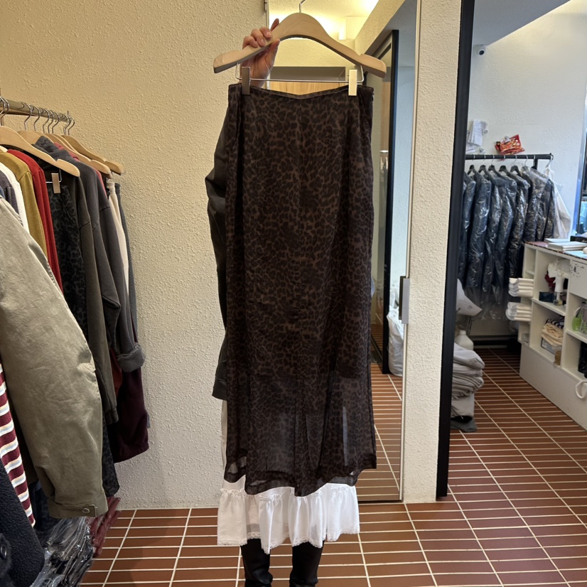 CHOI-L韓國代購㊣女士新款職業推薦25秋冬熱賣時尚長裙豹紋CHOI長裙圖色1