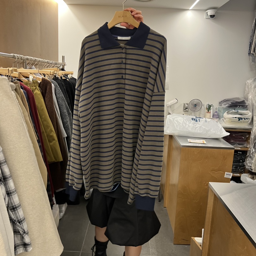BLAIR東大門㊣代購女士新款時尚人氣休閑職業25秋冬長袖T恤BLAIR seoul長袖T恤圖色2