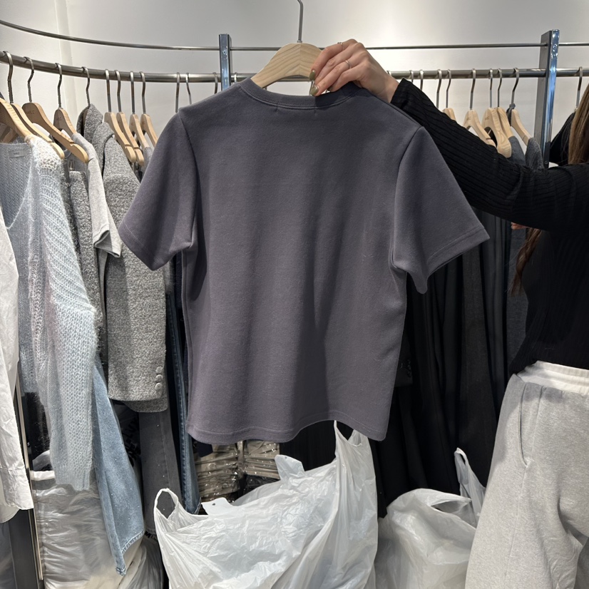 HABLE韓國直郵㊣女士新品熱賣時尚休閑推薦職業人氣T恤雙面HABLET恤